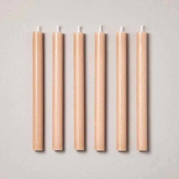 Other - 6-Piece Taper Candle Set from Hearth & Hand Blush Color